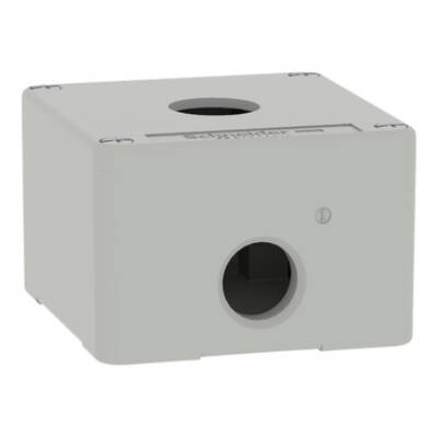 Harmony XAP, XB2 SL, Empty control station, zinc alloy, grey, M20, 1 cut-out 22mm, 80 x 80 x 51,5, UL cULus - Schneider Electric - XAPD1201