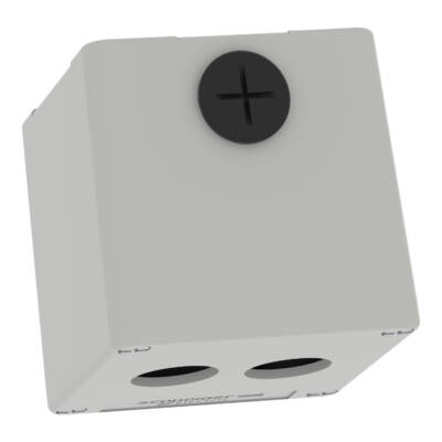 Harmony XAP, XB2 SL, Empty control station, zinc alloy, grey, M20, 2 cut-outs 22mm, 80 x 80 x 77, UL cULus - Schneider Electric - XAPD1502