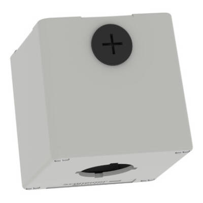 Harmony XAP, XB2 SL, Empty control station, zinc alloy, grey, M20, 1 cut-out 30mm with notches, 80 x 80 x 77, UL cULus - Schneider Electric - XAPD1601