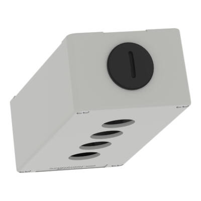 Harmony XAP, XB2 SL, Empty control station, zinc alloy, grey, M25, 4 cut-outs 22mm, 80 x 175 x 51,5 - Schneider Electric - XAPD3204