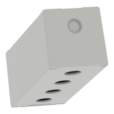 Harmony XAP, XB2 SL, Empty control station, zinc alloy, grey, M25, 4 cut-outs 22mm, 80 x 220 x 77 - Schneider Electric - XAPD4504