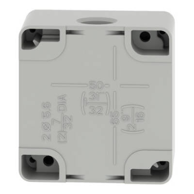 Empty enclosure, zinc alloy, grey RAL 7032, 1 cut-out, Ø22 mm, 80x80x51.5 mm - Schneider Electric - XAPG19201