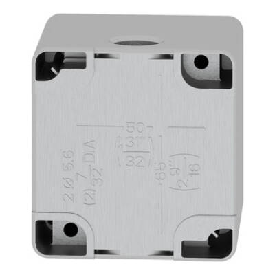 Empty enclosure, zinc alloy, grey RAL 7032, 1 cut-out, Ø22 mm, 80x80x77 mm - Schneider Electric - XAPG19501