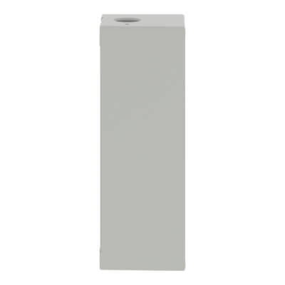 Empty enclosure, zinc alloy, grey RAL 7032, 4 cut-outs, Ø22 mm, 80x220x77 mm - Schneider Electric - XAPG49504