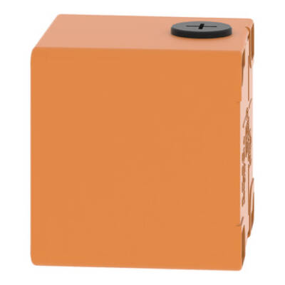 Harmony XAP, XB2 SL, Empty control station, zinc alloy, orange, M20, 1 cut-out 22mm, 80 x 80 x 77, UL cULus - Schneider Electric - XAPO1501