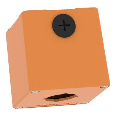 Harmony XAP, XB2 SL, Empty control station, zinc alloy, orange, M20, 1 cut-out 30mm with notches, 80 x 80 x77, UL cULus - Schneider Electric - XAPO1601