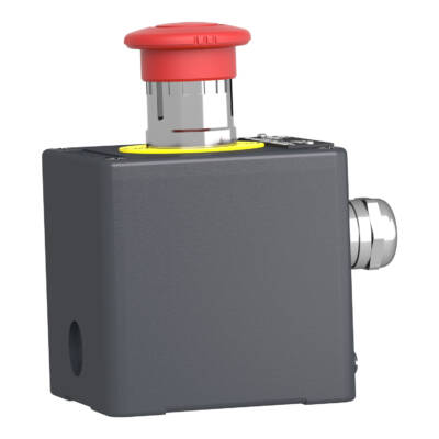 Control station, metal, Emergency stop function, 1 mushroom head push button Ø 40, red, 1 NC + 1 NC, ATEX - Schneider Electric - XAWF178EX