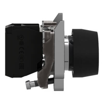 Complete push button, Harmony XB4, black pushbutton Ø22 mm, spring return, 1 NO, ATEX - Schneider Electric - XB4BPS21EX