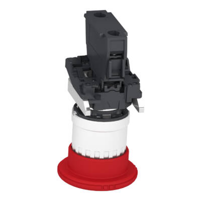 Emergency stop switching off, Harmony XB4, metal, red mushroom 40mm, 22mm, trigger latching turn to release, 2NC with monitoring - Schneider Electric - XB4BS84462