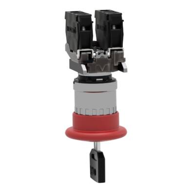 Complete emergency stop push button, Harmony XB4, red Ø22 mm, mushroom head Ø 40, key release, ATEX - Schneider Electric - XB4BS9445EX