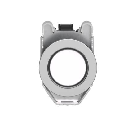 Pilot light, Harmony XB4,metal, white flush mounted, 30mm, universal LED, plain lens, 110…120V AC - Schneider Electric - XB4FVG1