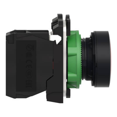 red flush complete pushbutton Ø22 spring return 1NC "O" - Schneider Electric - XB5AA4322