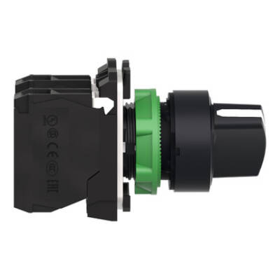 Harmony XB5, Selector switch, plastic, black, Ø22, 2 positions, stay put, 2 NO - Schneider Electric - XB5AD23