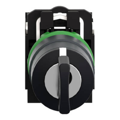 Harmony XB5, Key switch selector, plastic, black, Ø22, key n°455, 3 positions, stay put, 2 NO - Schneider Electric - XB5AG33