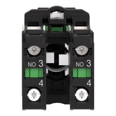 Harmony XB5, Selector switch, plastic, black, Ø22, long handle, 3 positions, spring return to center, 2 NO - Schneider Electric - XB5AJ53