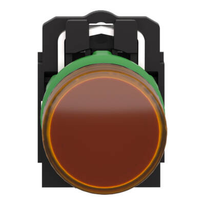 Harmony XB5, Pilot light, plastic, orange, Ø22, plain lens for BA9s bulb, <= 250 V - Schneider Electric - XB5AV65