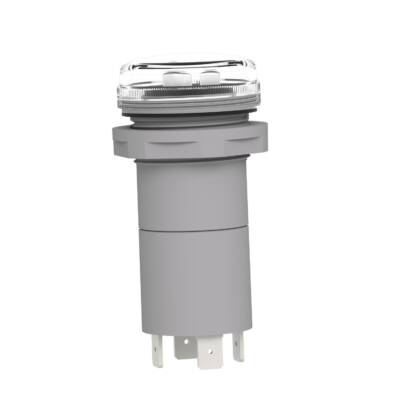 Pilot light 3 phases voltage, indicator with 3 LED, red, green, yellow, 400 V AC - Schneider Electric - XB5EV57K4