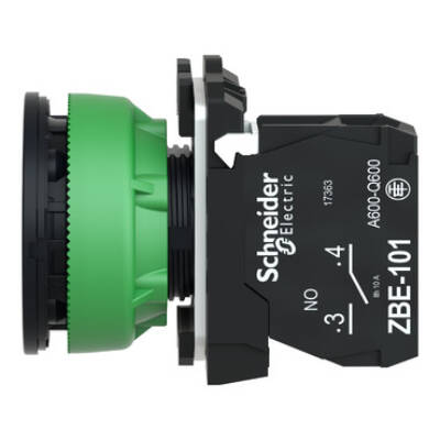 FLUSH MOUNTED RED FLUSH CAPS PUSHBUTTON WHITE MARKED STOP 1NC SCREW CLAMP - Schneider Electric - XB5FA3341