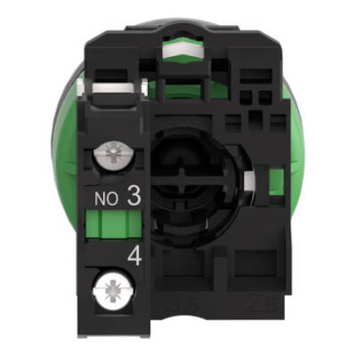 flush mounted yellow flush caps pushbutton 1NO screw clamp cp grey - Schneider Electric - XB5FA51C0