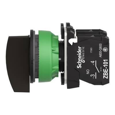 FLUSH MOUNTED SELECTOR SW. LONG HANDLE 3 POS 2 POS RETURN TO CENTER 2NO SCREW - Schneider Electric - XB5FJ53