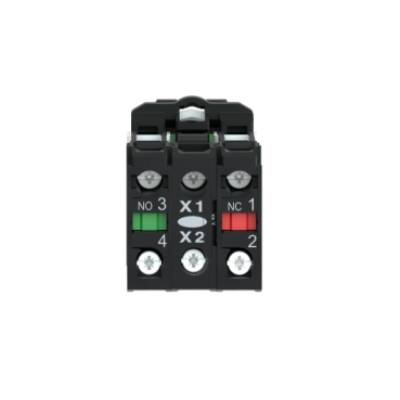 Illuminated selector switch, Harmony XB5, grey bezel, green handle, universal LED, 3 positions, 1NO + 1NC, 230V AC - Schneider Electric - XB5FK133M5C0