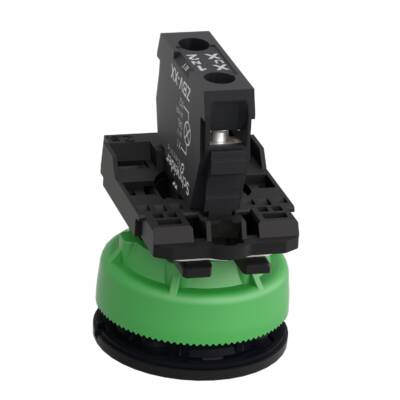 Pilot light, Harmony XB5, antimicrobial, grey plastic, orange flush mounted, 30mm, universal LED, plain lens, 24V AC DC - Schneider Electric - XB5FVB5