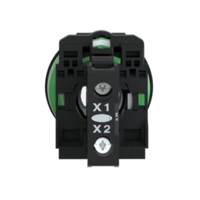 Pilot light, Harmony XB5, grey plastic, white flush mounted, 30mm, universal LED, 110...120V AC - Schneider Electric - XB5FVG1