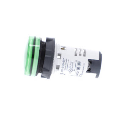 Monolithic pilot light, plastic, green, Ø22, integral LED, 24 V AC/DC - Schneider Electric - XB7EV03BP