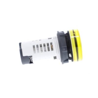 Harmony XB7, Monolithic pilot light, plastic, yellow, Ø22, integral LED, 110...120 V AC - Schneider Electric - XB7EV05GP
