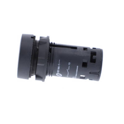 Harmony XB7, Monolithic push button, plastic, black, Ø22, spring return, unmarked, 1 NO - Schneider Electric - XB7NA21