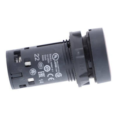 Harmony XB7, Monolithic push button, plastic, red, Ø22, spring return, unmarked, 1 NO + 1 NC - Schneider Electric - XB7NA45