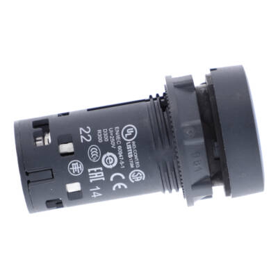 Harmony XB7, Monolithic push button, plastic, blue, Ø22, spring return, unmarked, 1 NO + 1 NC - Schneider Electric - XB7NA65