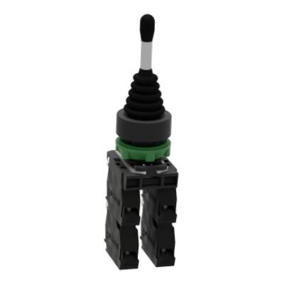 joystick controller Ø22 4-direction spring return 1NO per direction - Schneider Electric - XD5PA24