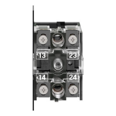 Harmony XAC, Single contact block, spring return, 2-speed, spring return, front mounting, 2 NO - Schneider Electric - XENB1181