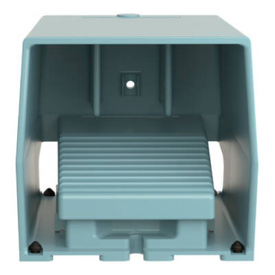 Preventa XPE, Single foot switch, metal, blue, with cover, 2 NO + 2 NC - Schneider Electric - XPEM311
