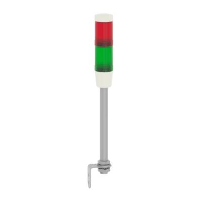 Harmony XVM, Modular tower lights, aluminium, red/green, Ø45, steady, super bright LED, 24 V AC/DC - Schneider Electric - XVMB2RGSB