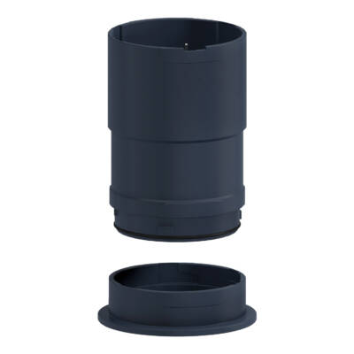 Base unit with top cover for modular tower lights, black, Ø60, 24 V AC/DC - Schneider Electric - XVUC21B