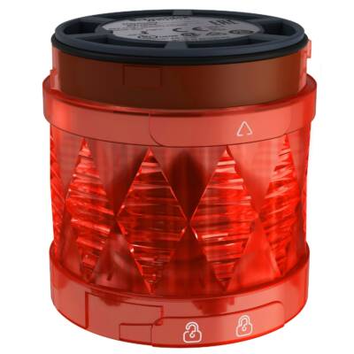 Illuminated LED unit for modular tower lights, red, Ø60, steady, IP65, 24 V AC/DC - Schneider Electric - XVUC24