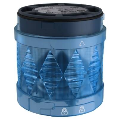 Harmony XVU, Illuminated LED unit for modular tower lights, blue, Ø60, blinking, IP65, 24 V AC/DC - Schneider Electric - XVUC46