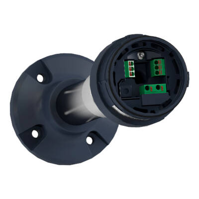 Fixing plate with adjustable aluminium pole 210 to 385 mm for modular tower lights, black, Ø60 - Schneider Electric - XVUZ05