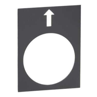 legend - 30 x 40 mm - black - left, slow - Schneider Electric - ZB2BY2910