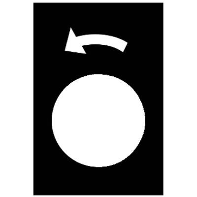 legend - 30 x 40 mm - black - slew left, slow - Schneider Electric - ZB2BY2922