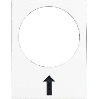 legend - 30 x 40 mm - white - right, slow - Schneider Electric - ZB2BY4907