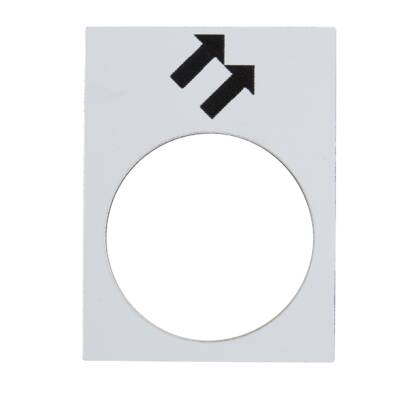 legend - 30 x 40 mm - white - forward, fast - Schneider Electric - ZB2BY4964