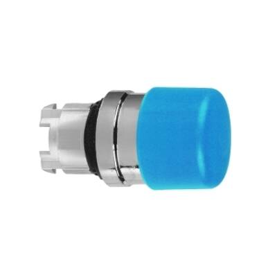 Head for non illuminated push button, Harmony XB4, XB5, blue Ø 30 mushroom pushbutton Ø22 mm spring return - Schneider Electric - ZB4BC64