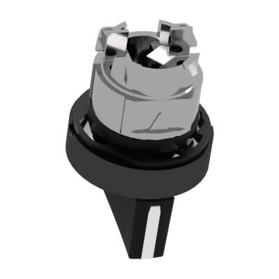 black selector switch head Ø22 3-position spring return - Schneider Electric - ZB4BD57