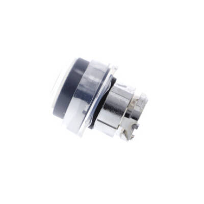 Push button head, metal, projecting, black, Ø22, spring return, booted, unmarked - Schneider Electric - ZB4BP2