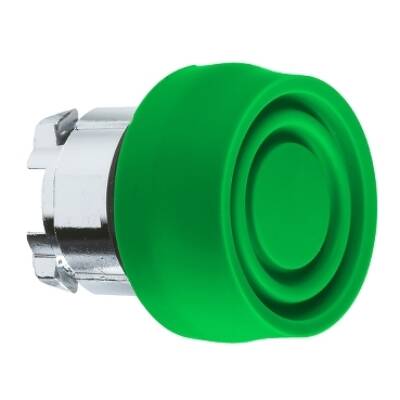 green flush pushbutton head Ø22 spring return unmarked - Schneider Electric - ZB4BP3S