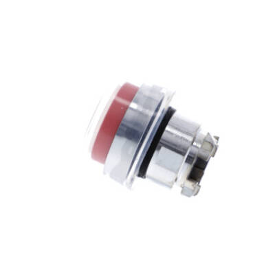 Push button head, metal, projecting, red, Ø22, spring return, booted, unmarked - Schneider Electric - ZB4BP4