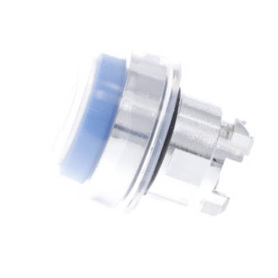 Push button head, metal, projecting, blue, Ø22, spring return, booted, unmarked - Schneider Electric - ZB4BP6